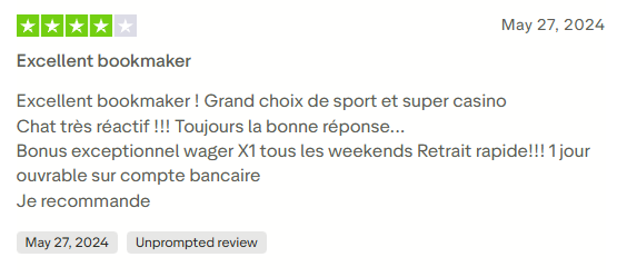 Avis Trustpilot Yonibet - paiements rapides et bonus